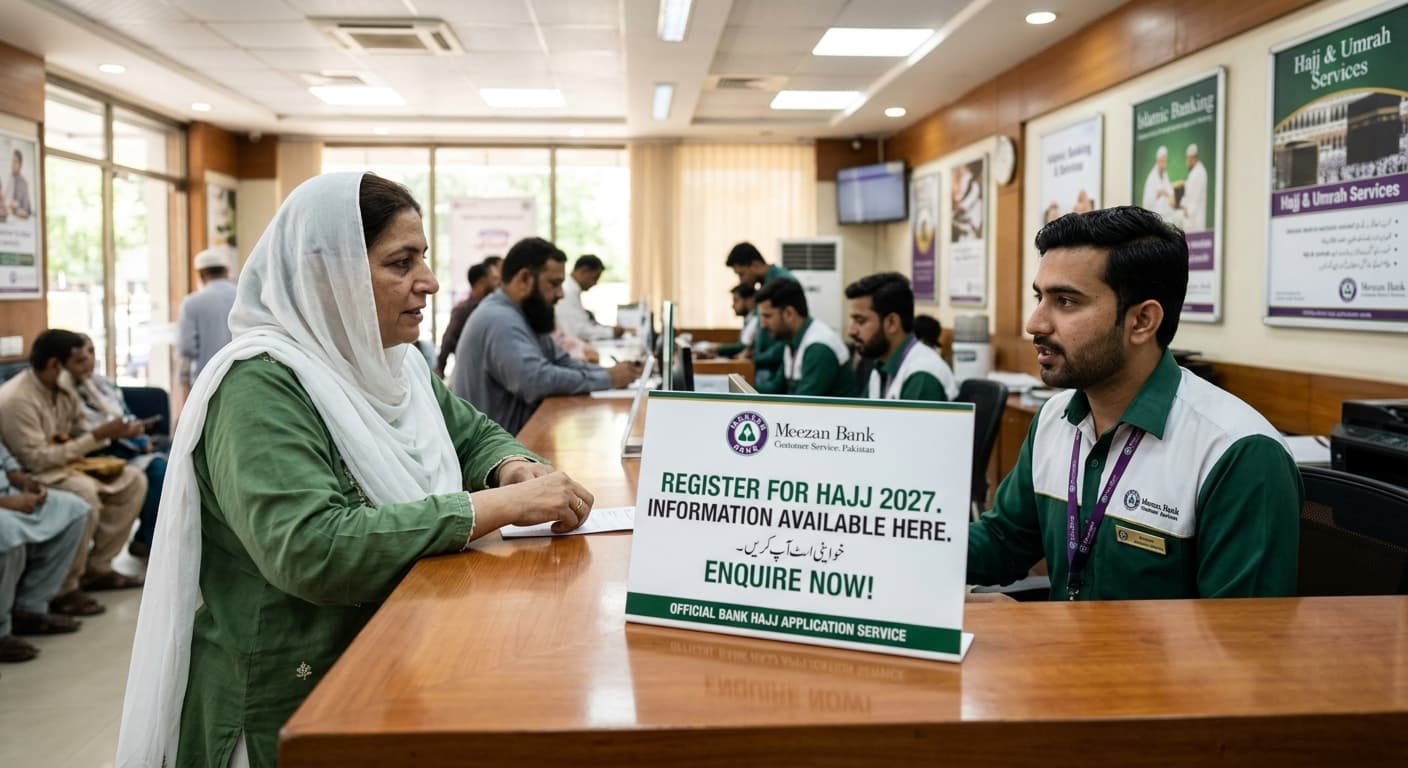 Can I register for Hajj 2027 at Meezan Bank?